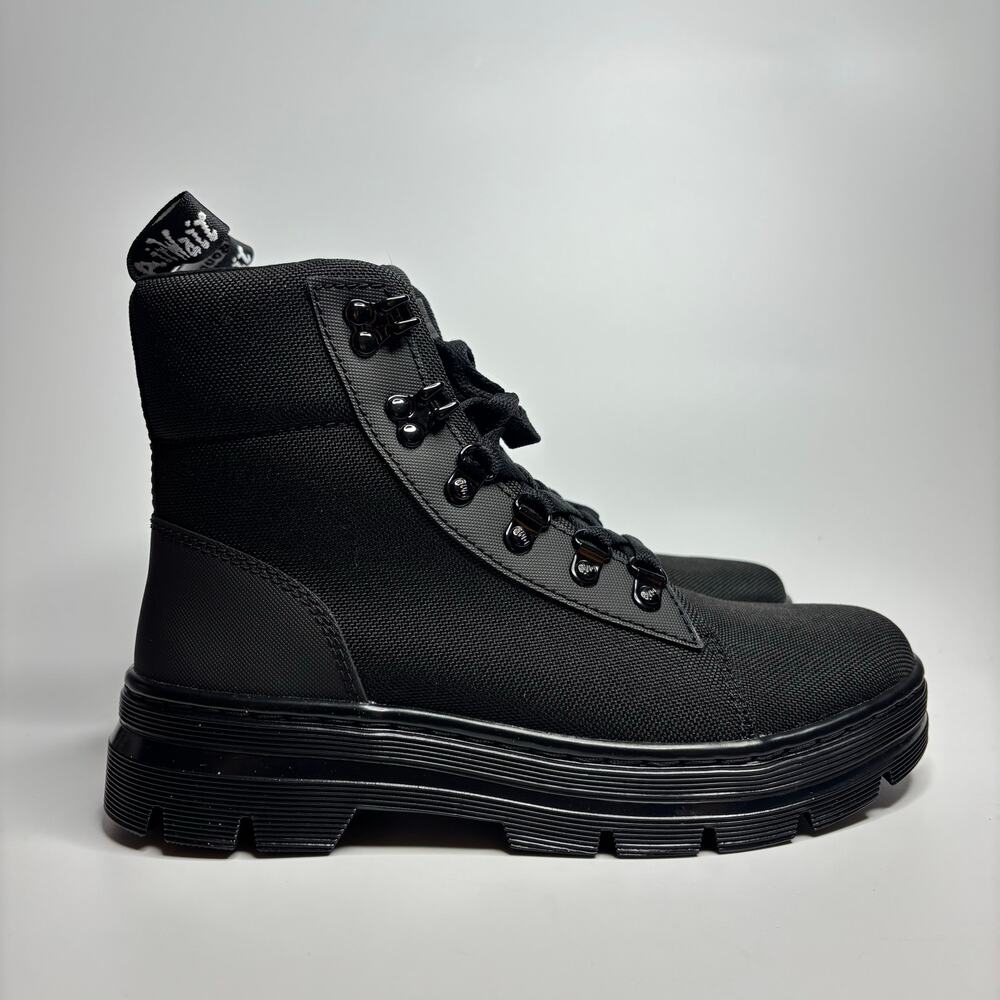 Dr. Martens Combs Women's Casual Combat Boots in Black Ajax+Extra Tough Poly